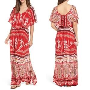 Raga‎ Red Boho Maxi Dress Size Medium